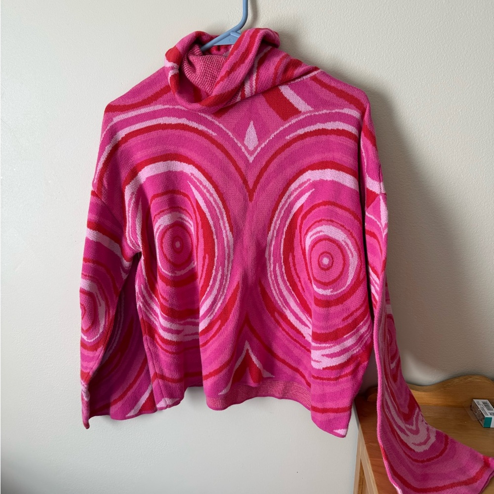 Pink Patterned Women's Sweater